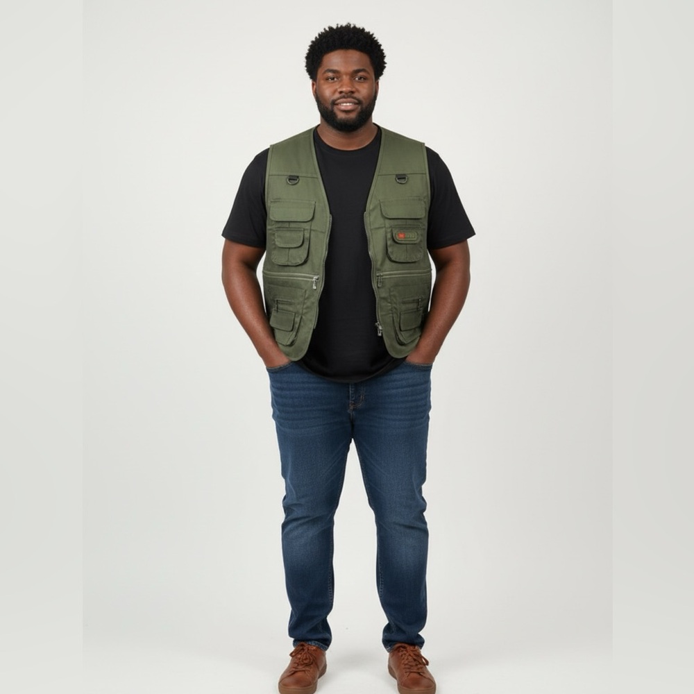 Unisex Green Utility Vest